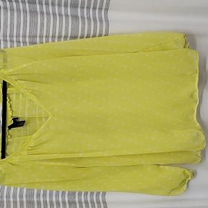 Lane Bryant Yellow Polka Dot top